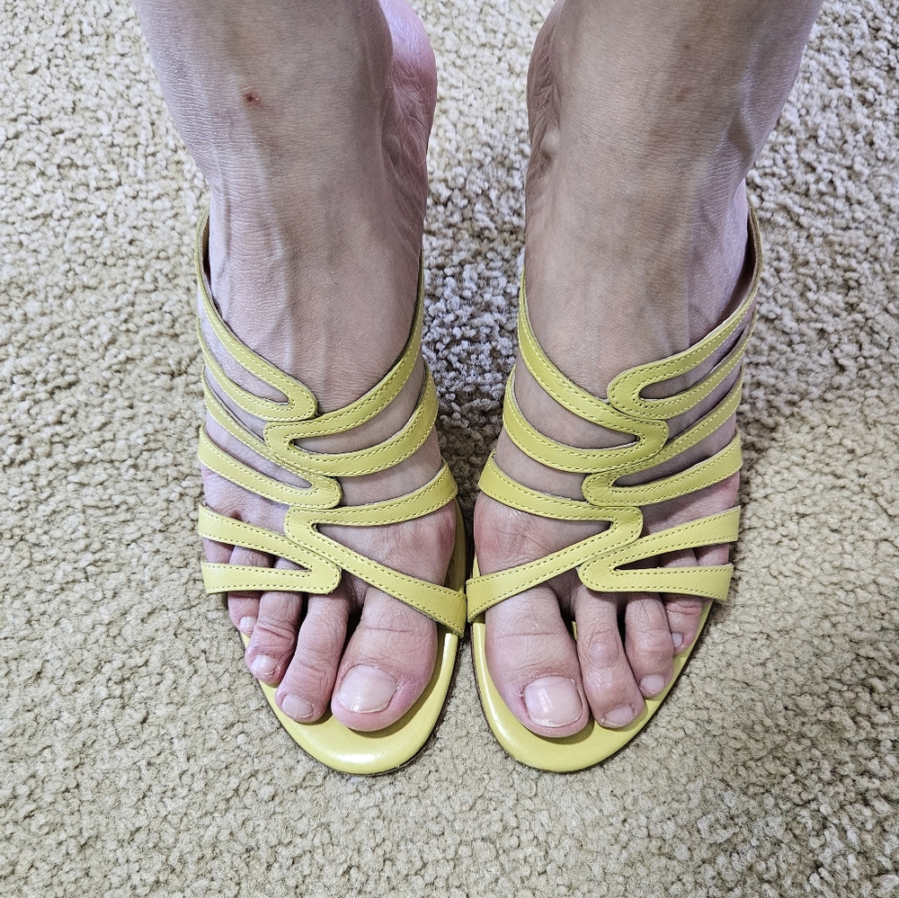 Sergio Rossi Mule Heel Sandals Size US 9 EU 39.5